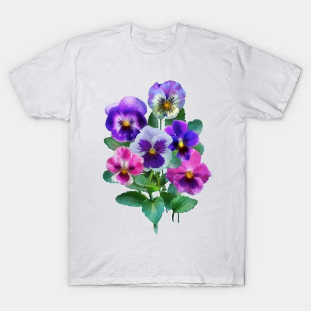 Bouquet of violets T-Shirt by CatyArte